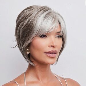 Noriko Jolie Wig • Sandy Silver • Mono Top • Premium Bob (New in Box)